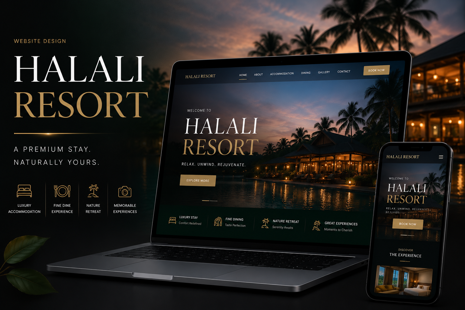 Halali Resort Website — Epicwave Technologies project